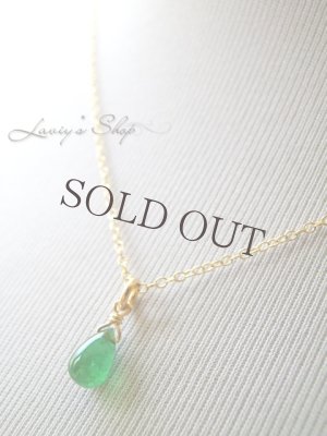 画像7: コロンビア産エメラルドドロップの1粒ネックレス