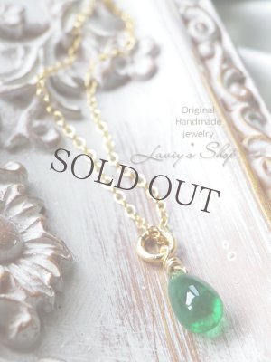 画像6: コロンビア産エメラルドドロップの1粒ネックレス