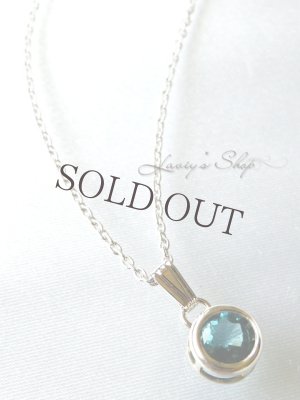 画像3: ティールブルーカイヤナイトの1粒ネックレス(round)