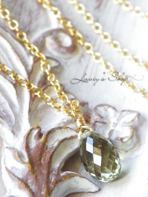 画像4: オリーヴグリーンサファイアの1粒ネックレス