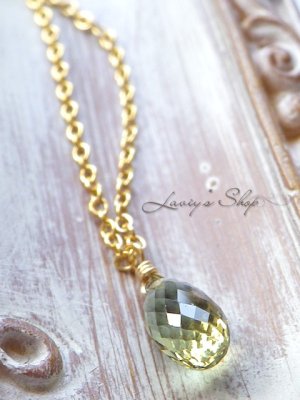 画像5: オリーヴグリーンサファイアの1粒ネックレス