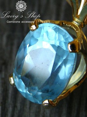 画像3: シルキーアクアマリンの1粒ネックレス(OV)