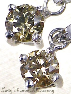 画像4: K14WG/シャンパンカラーダイヤモンドのペンダントトップ