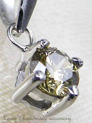 画像5: K14WG/シャンパンカラーダイヤモンドのペンダントトップ