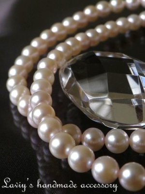 画像1: 天然色！ベビーピンクアコヤ真珠の贅沢ネックレス