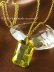 画像1: ロシア産宝石グリーンアンバーの1粒ネックレス (1)