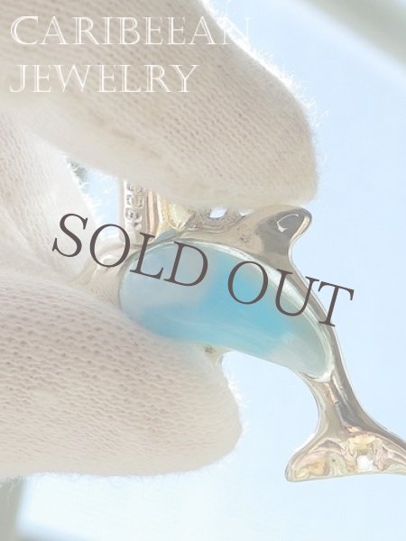 画像5: ラリマールのイルカモチーフペンダントトップ (5)