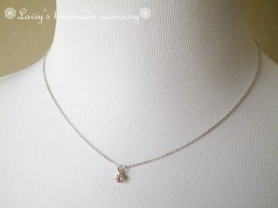 画像3:  ピンクダイヤモンドの１粒ネックレス