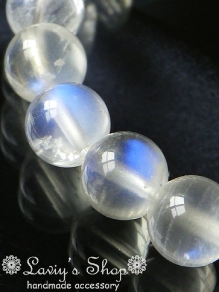 画像3: 特選ブルームーン(ペリステライト)と高品質ラリマールのブレスレット (3)