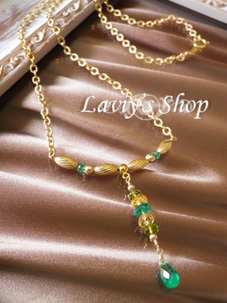 画像4: コロンビア産エメラルドとGemビーズのオリエンタルネックレス (4)