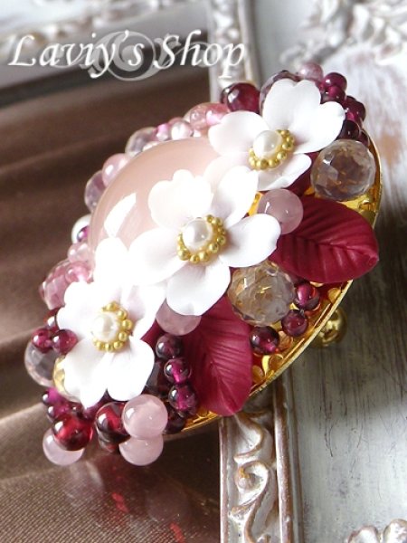 画像5: 贅沢宝石尽くしの桜ブローチ (5)