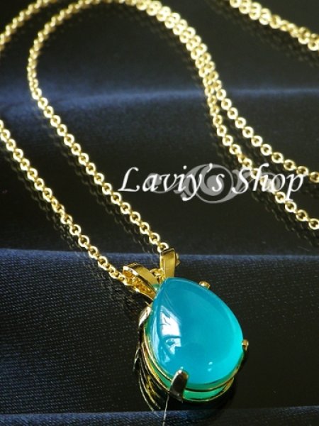 画像5: シーブルースミソナイトの1粒ネックレス(雫) (5)