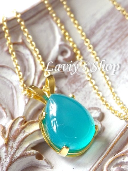 画像3: シーブルースミソナイトの1粒ネックレス(雫) (3)