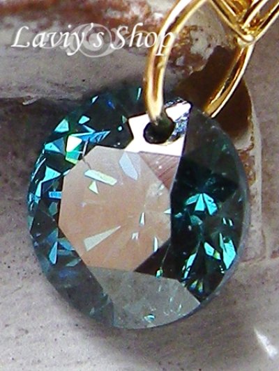 画像1: K18/ブリリアントブルーダイヤモンドのストリングホールネックレス
