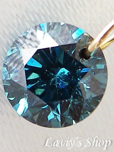 画像2: K18/ブリリアントブルーダイヤモンドのストリングホールネックレス