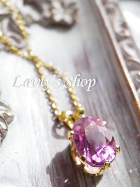 画像3: 美色！宝石クンツァイトの1粒ネックレス (3)