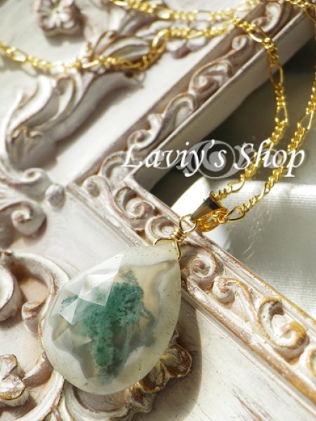 画像2: 大粒ピーコッククォーツの1粒ネックレス (2)