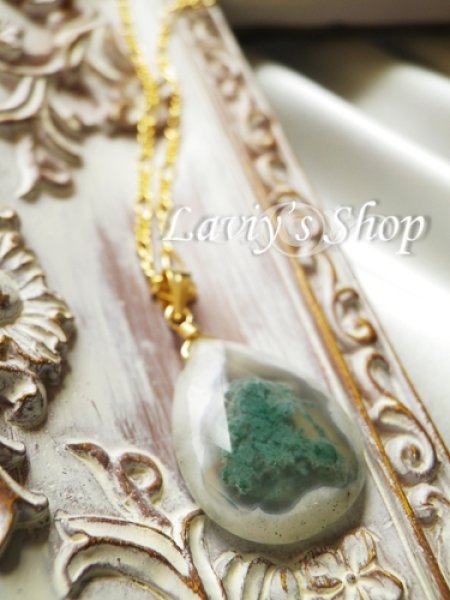 画像3: 大粒ピーコッククォーツの1粒ネックレス (3)