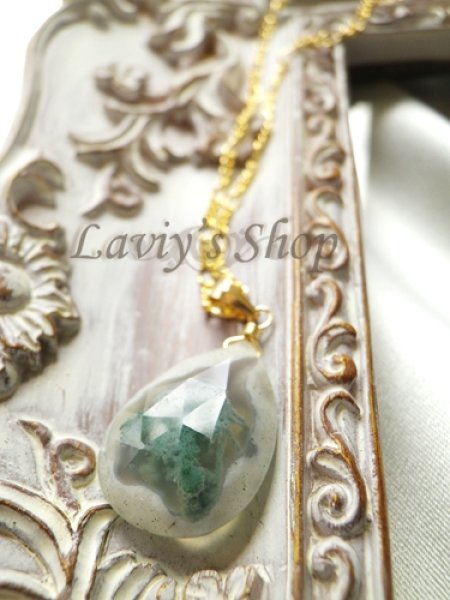 画像4: 大粒ピーコッククォーツの1粒ネックレス (4)