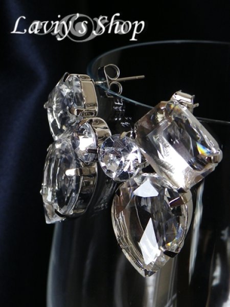 画像7: プチプラ！大粒ビジューの煌めきピアス (7)