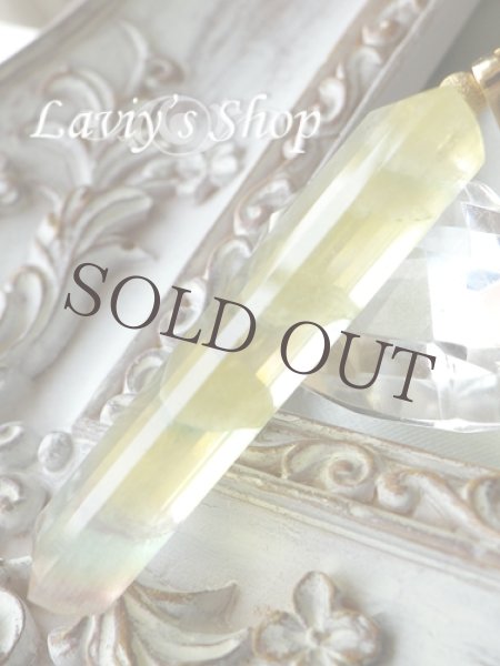 画像7: コレクション級！イエローパーティーフローライトのペンダントトップ (7)