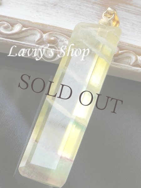 画像6: コレクション級！イエローパーティーフローライトのペンダントトップ (6)