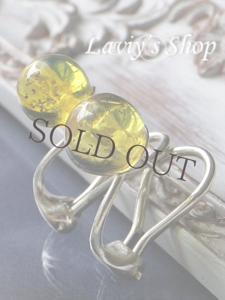 画像6: 高品質ラウンドブルーアンバーのスタッドタイプレバーバックピアス (6)