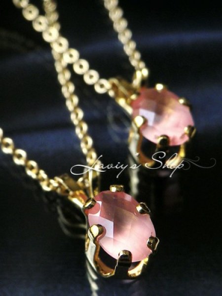 画像4: レアカット！北海道産インカローズのプチネックレス (4)