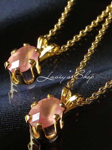 画像3: レアカット！北海道産インカローズのプチネックレス (3)