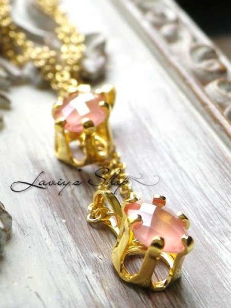 画像7: レアカット！北海道産インカローズのプチネックレス (7)