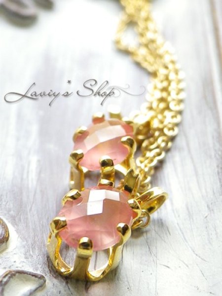 画像8: レアカット！北海道産インカローズのプチネックレス (8)