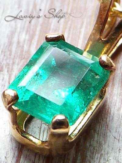 画像3: コロンビア産宝石エメラルドの1粒ネックレス