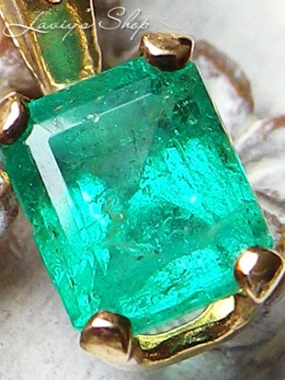 画像2: コロンビア産宝石エメラルドの1粒ネックレス