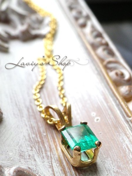 画像7: コロンビア産宝石エメラルドの1粒ネックレス (7)