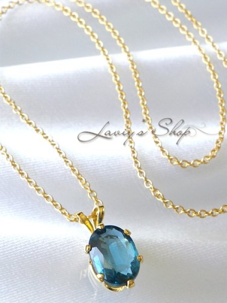 画像5: インド産ブルーグリーンカイヤナイトの1粒ネックレス (5)