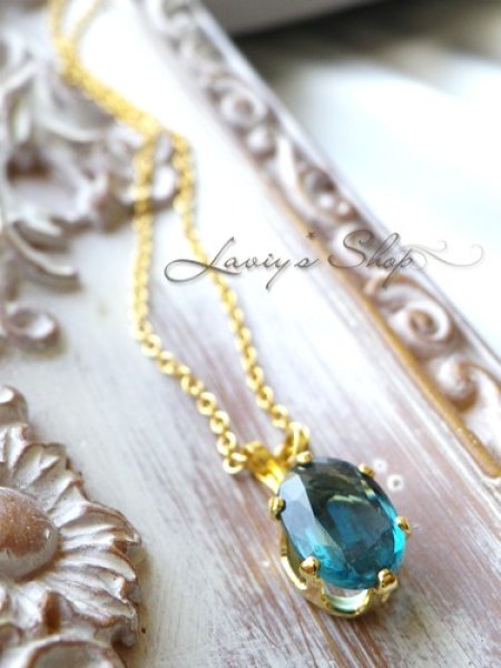 画像8: インド産ブルーグリーンカイヤナイトの1粒ネックレス (8)