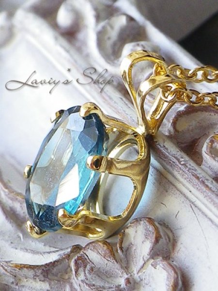 画像4: インド産ブルーグリーンカイヤナイトの1粒ネックレス (4)