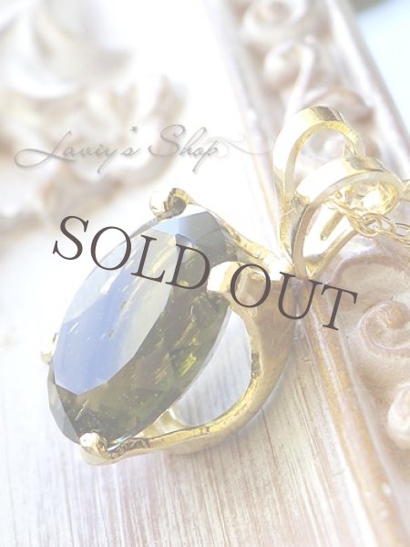 画像3: ラスト！大粒宝石モルダバイトの1粒ネックレス (3)