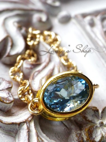 画像3: 非加熱/サンタマリアアクアマリンのチェーンリング (3)