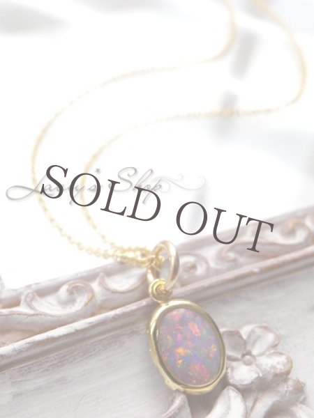 画像4: K14GF/ブラックオパールのベゼル枠ネックレス (4)