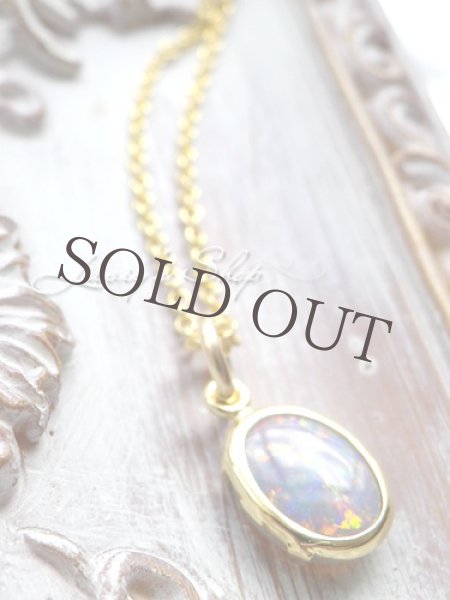 画像5: K14GF/ブラックオパールのベゼル枠ネックレス (5)