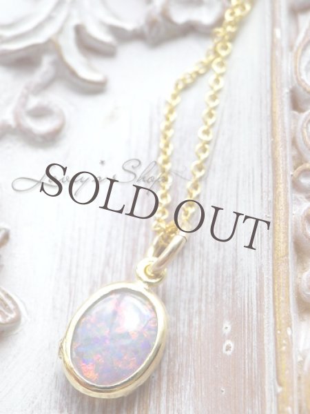 画像6: K14GF/ブラックオパールのベゼル枠ネックレス (6)