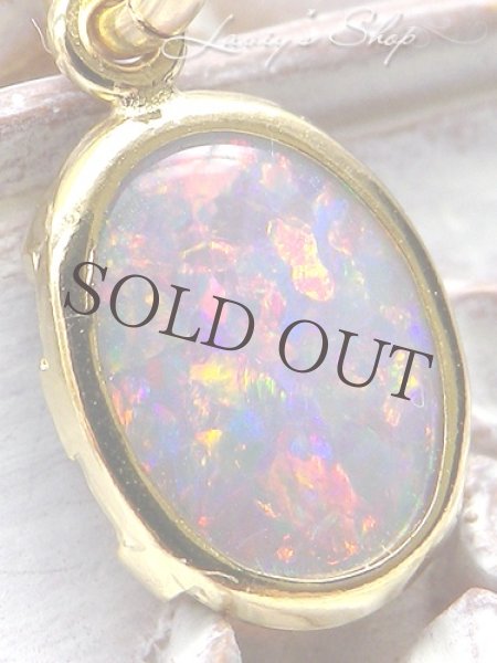 画像3: K14GF/ブラックオパールのベゼル枠ネックレス (3)