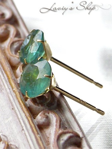 画像7: K18/高品質！グランディディエライトのスタッドピアス (7)