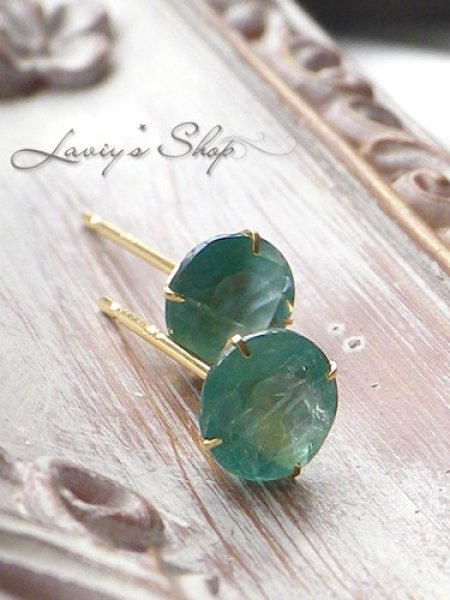 画像5: K18/高品質！グランディディエライトのスタッドピアス (5)