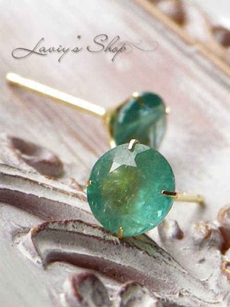 画像6: K18/高品質！グランディディエライトのスタッドピアス (6)