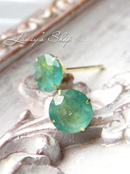 画像4: K18/高品質！グランディディエライトのスタッドピアス (4)