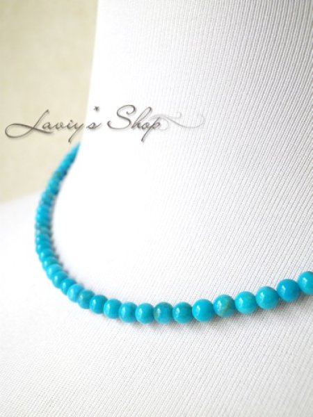 画像7: 高品質スリーピングビューティーターコイズの贅沢ネックレス (7)