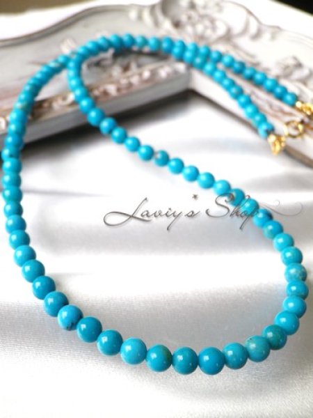 画像4: 高品質スリーピングビューティーターコイズの贅沢ネックレス (4)