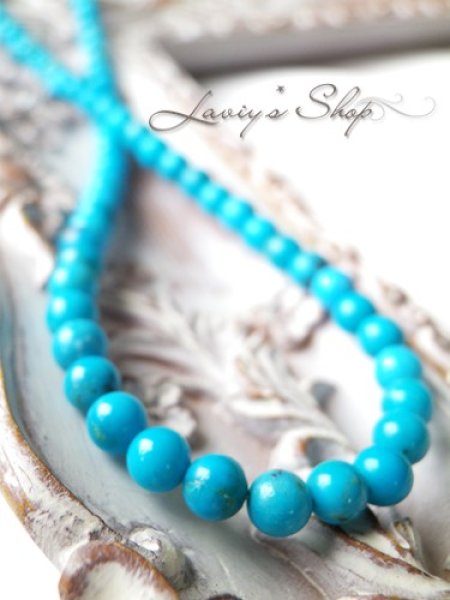 画像6: 高品質スリーピングビューティーターコイズの贅沢ネックレス (6)